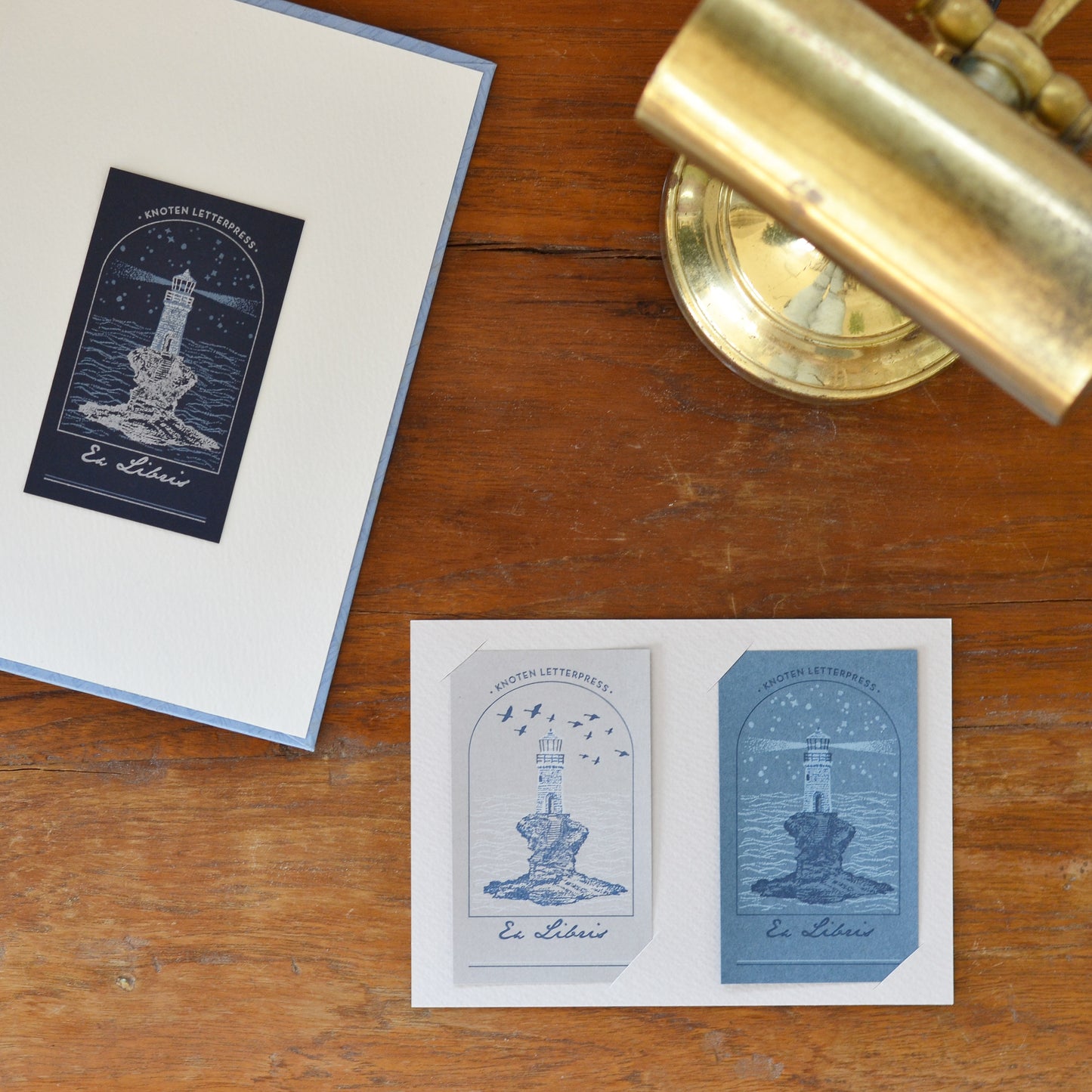knoten letterpress Bookplate Lighthouse