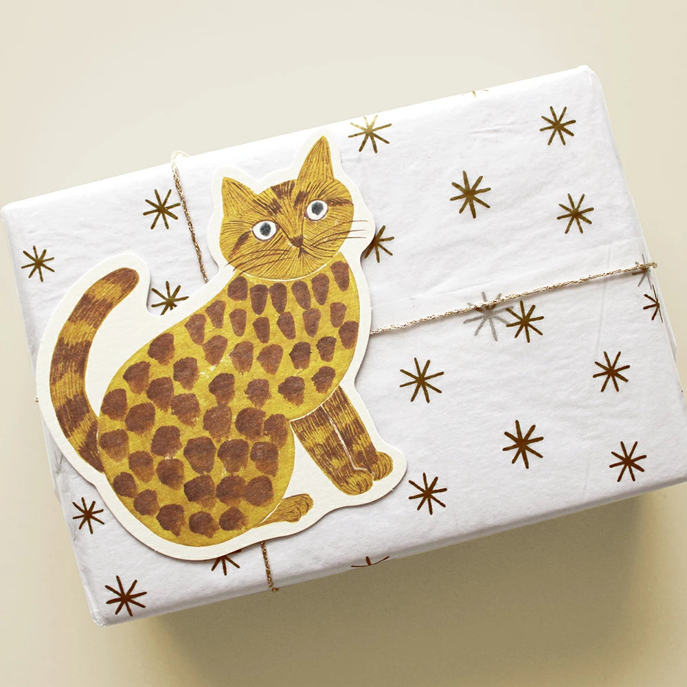 Mtsuo Miyuki Die-Cut Greeting Card CAT Rosette