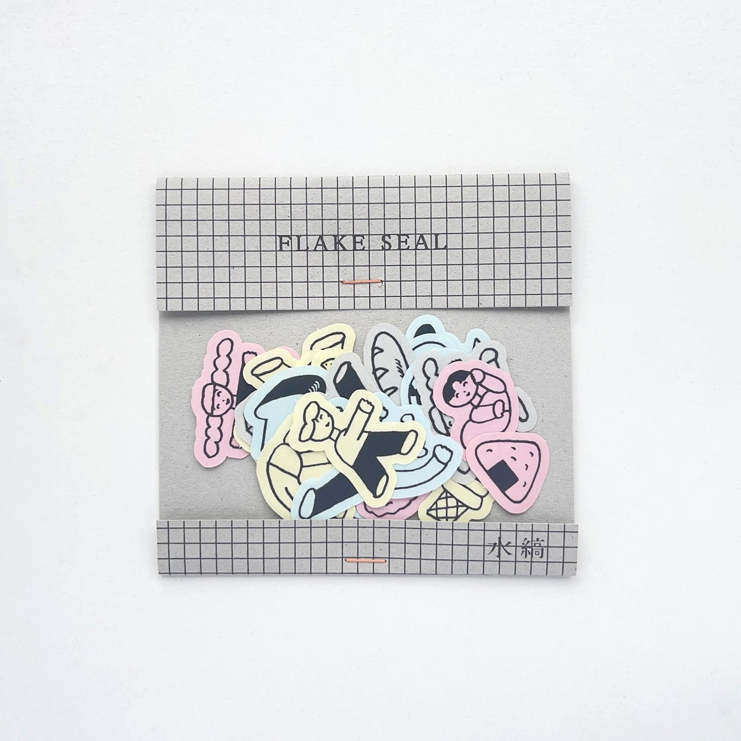 Nishiwaki Tadashi × mizushima Flake Stickers People and Food
