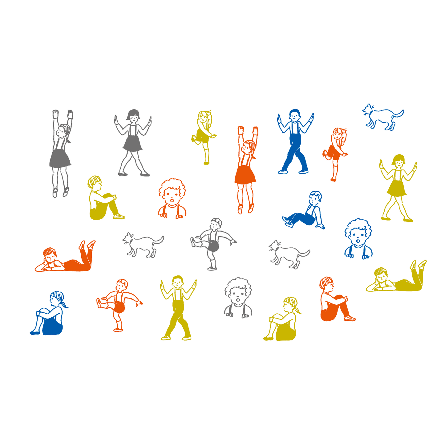 Masuko Eri × mizushima Flake Stickers Children