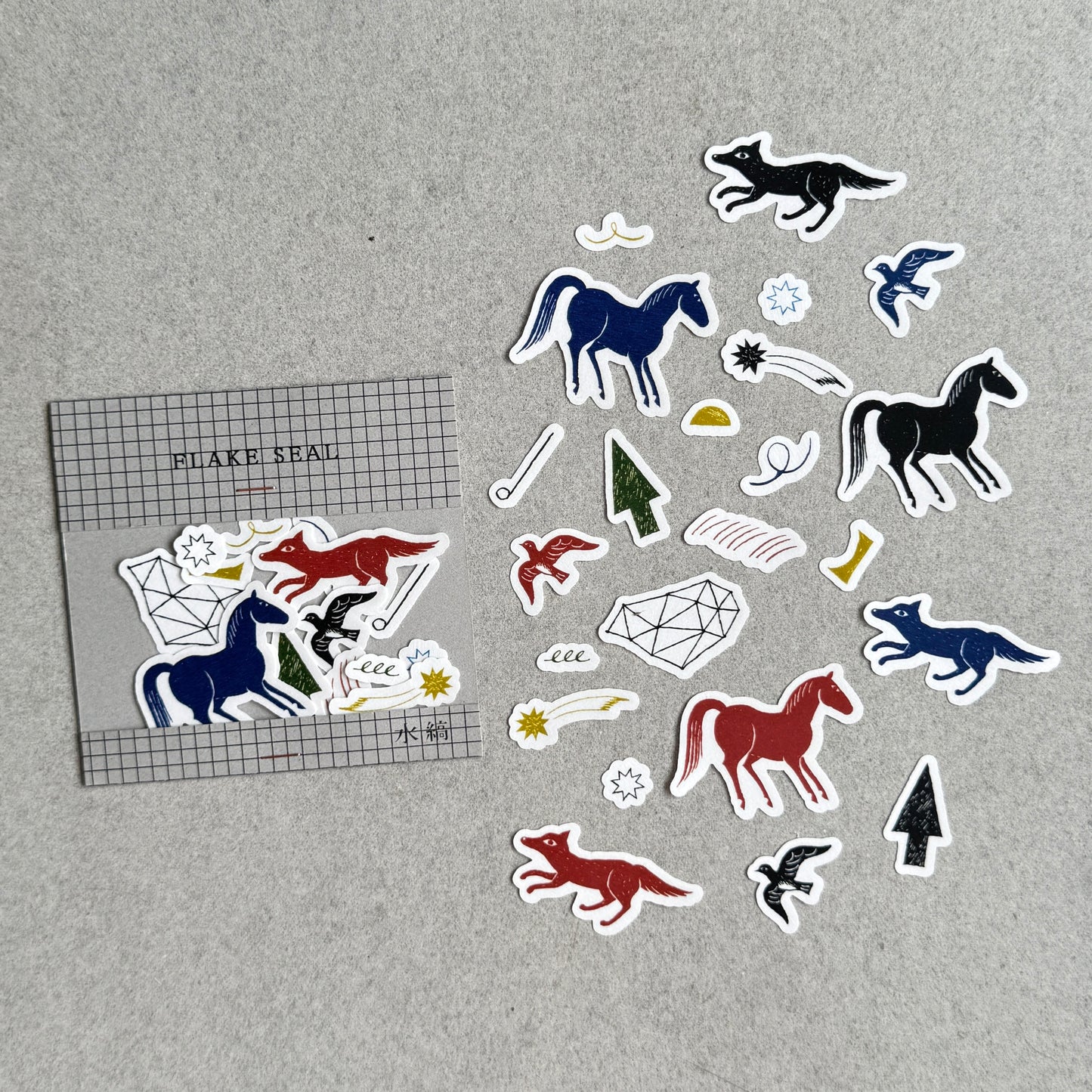 Nishi Shuku×mizushima Flake Stickers In the Night