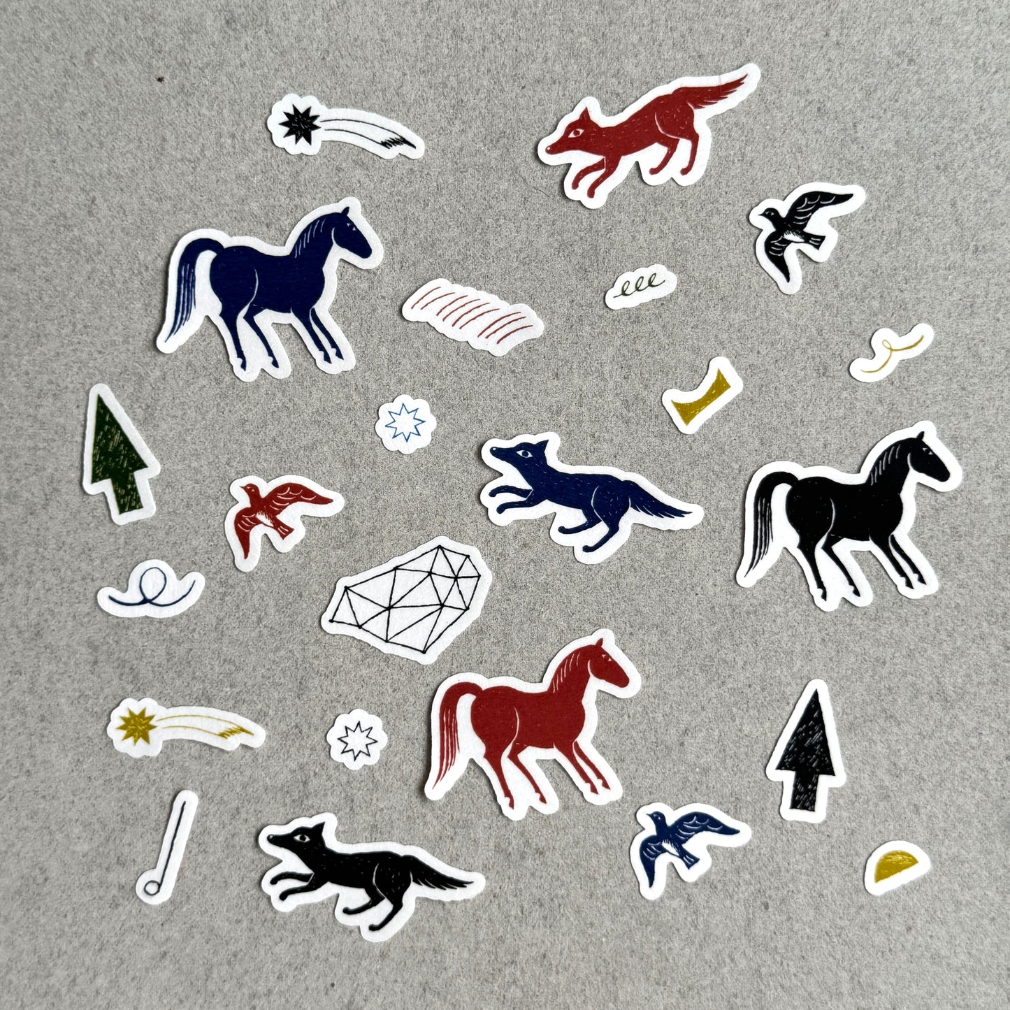 Nishi Shuku×mizushima Flake Stickers In the Night