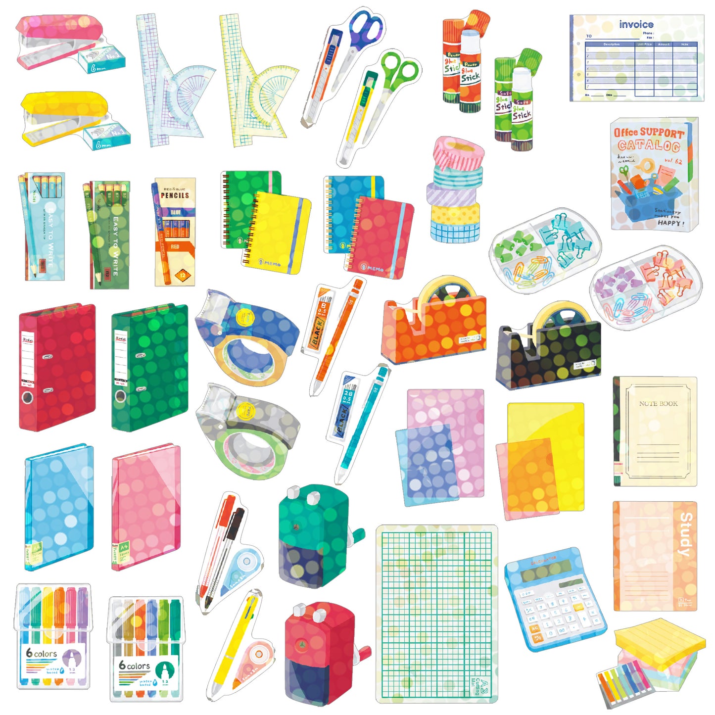 Haco Seal - Boxed Flake Sticker - OFFICE STATIONERY