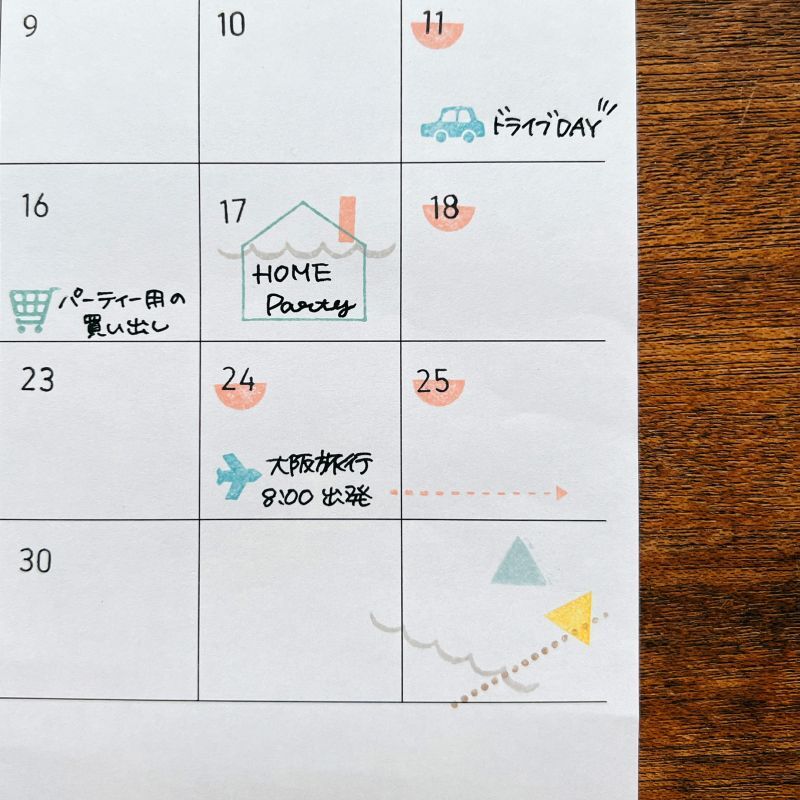 JIZAI Clear Stamp LOG Date / Day・Day of week 02