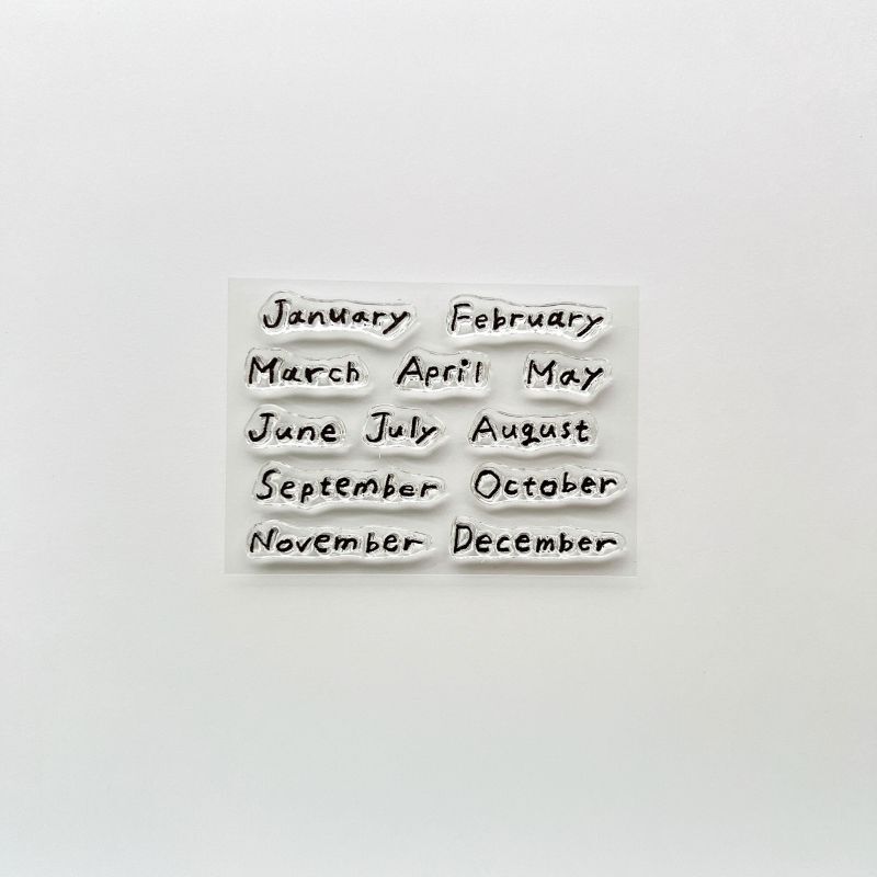 JIZAI Clear Stamp LOG Date / Month 01