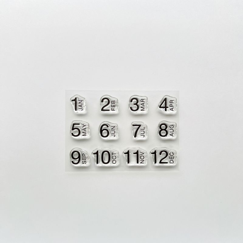 JIZAI Clear Stamp LOG Date / Month 02