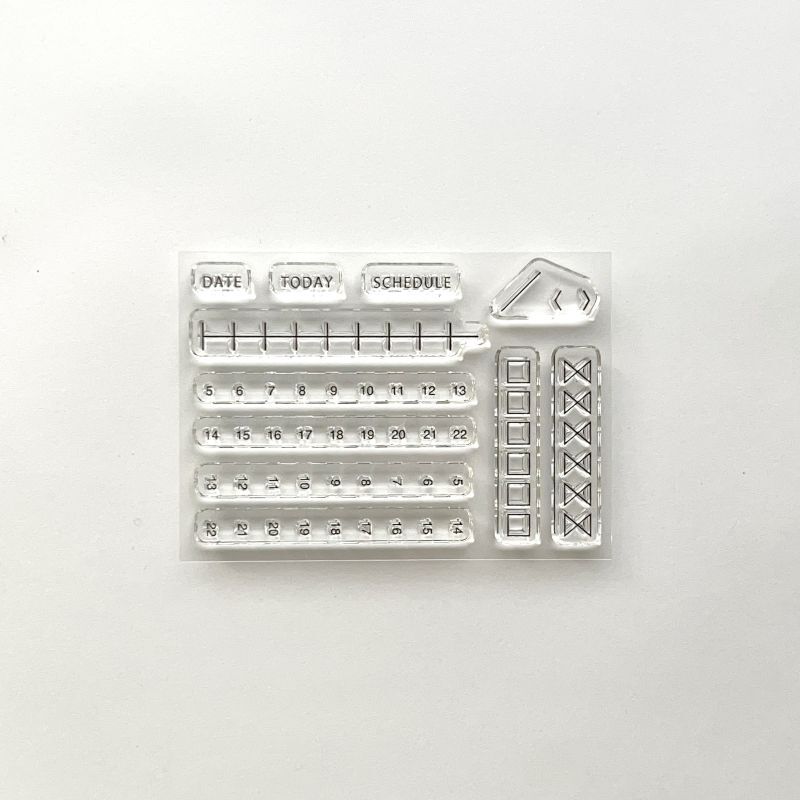 JIZAI Clear Stamp LOG Schedule 01