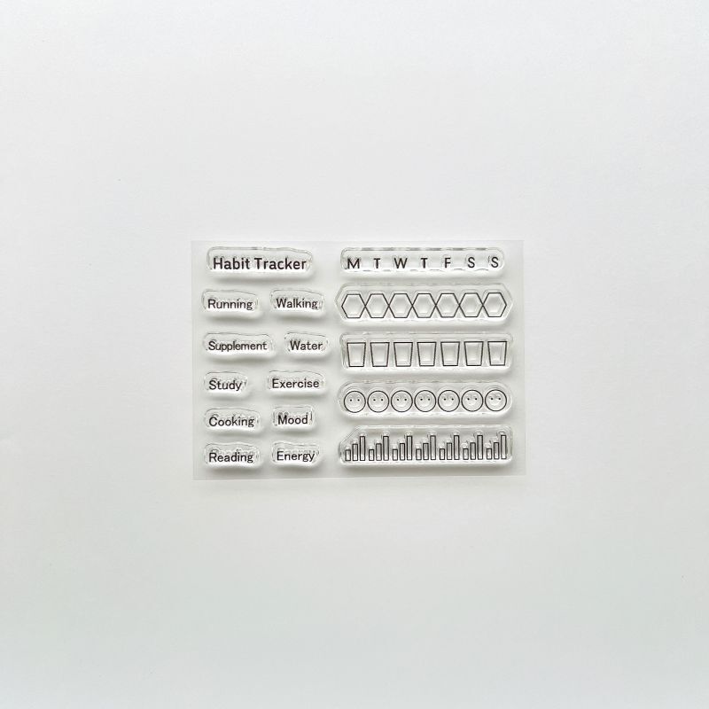 JIZAI Clear Stamp LOG Tracker 01