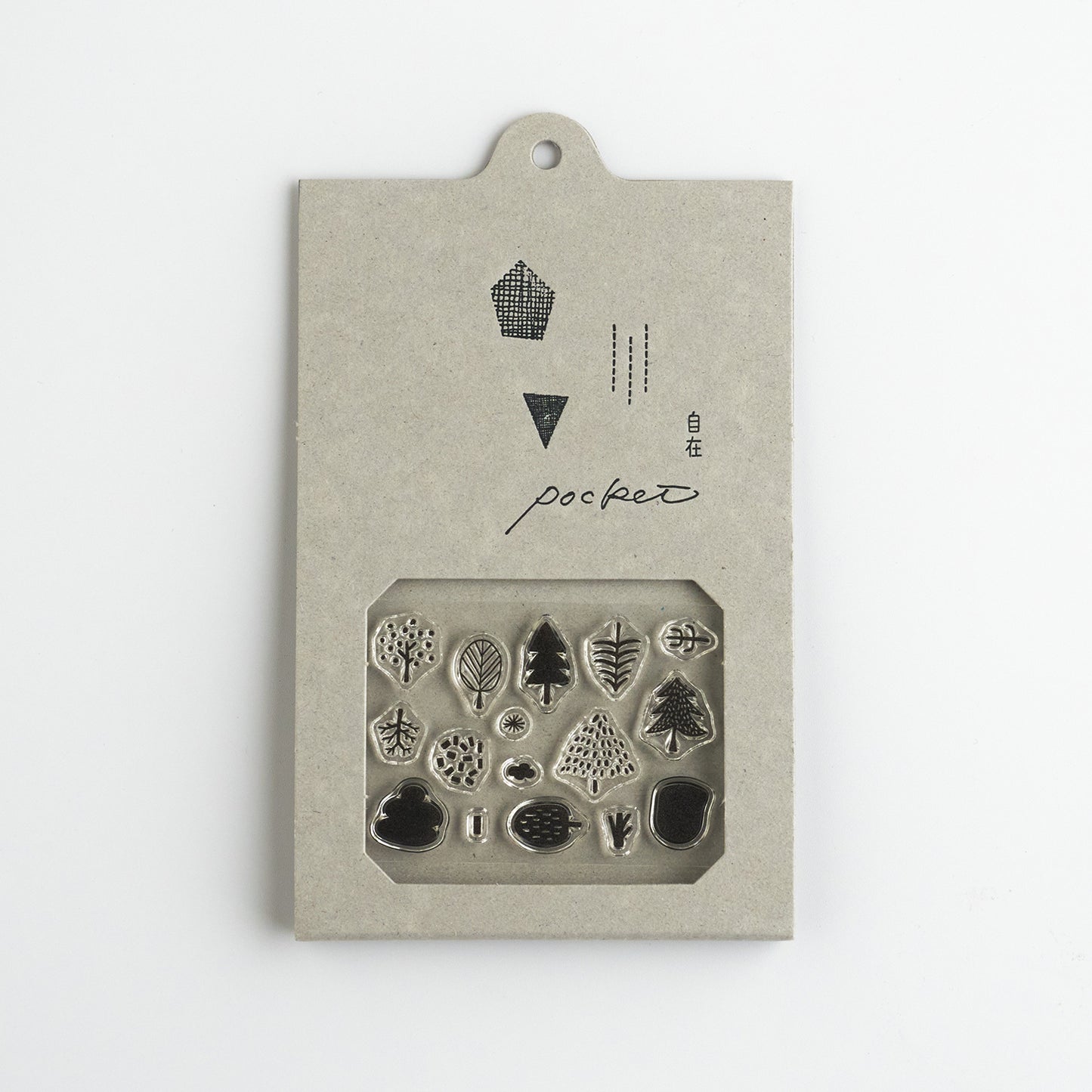 JIZAI Clear Stamp POCKET Trees 01