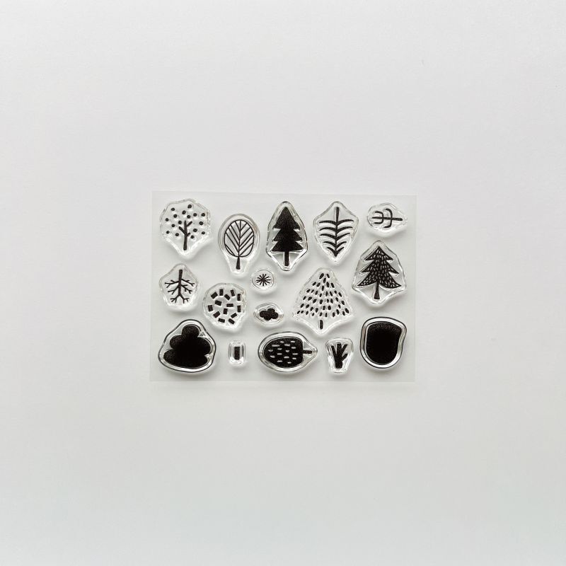 JIZAI Clear Stamp POCKET Trees 01