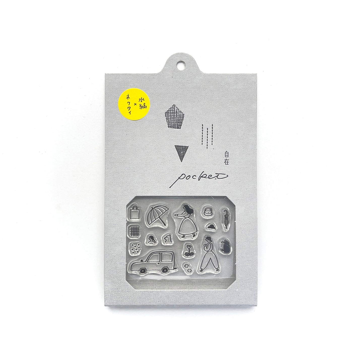 necktie x mizushima JIZAI Clear Stamp POCKET On the Go