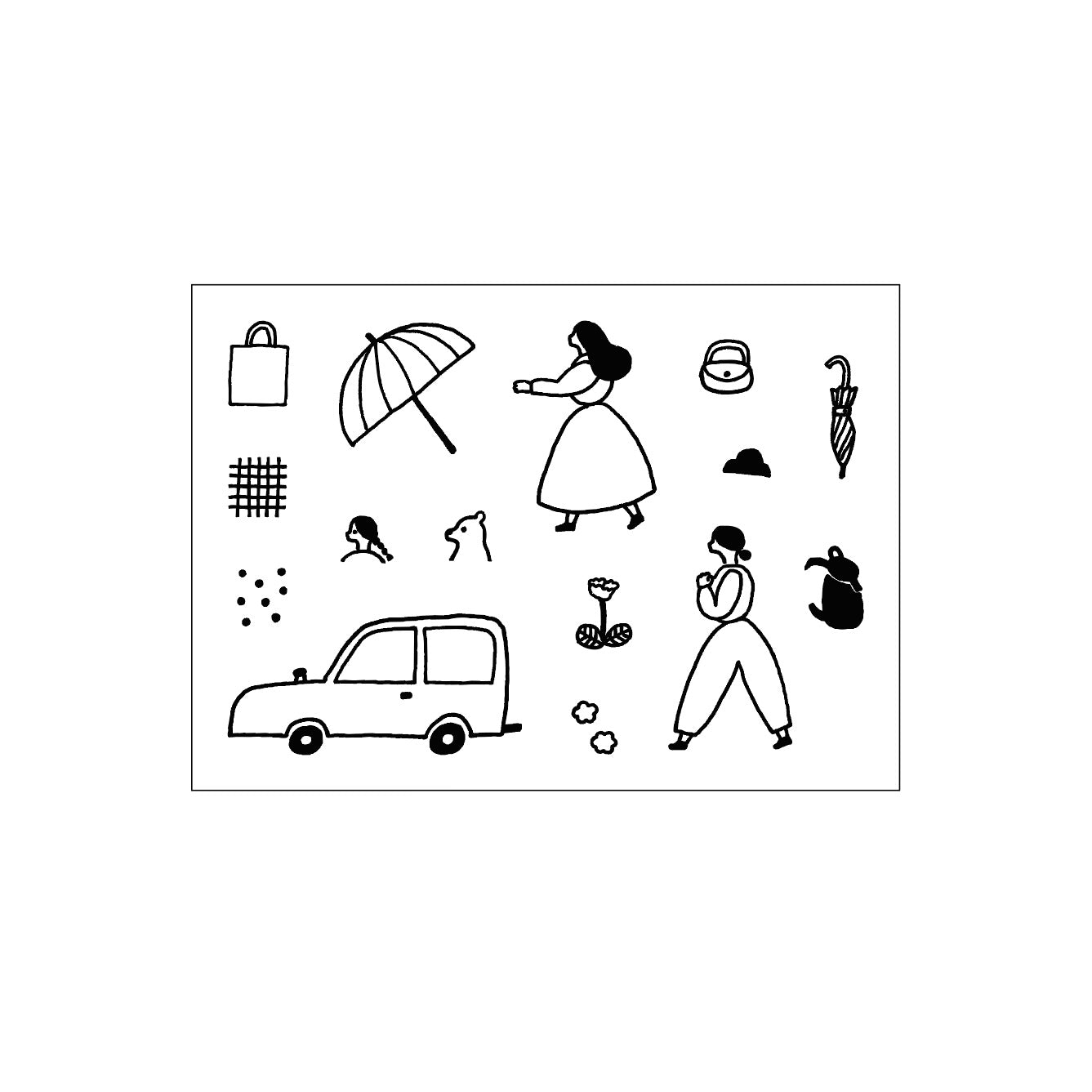 necktie x mizushima JIZAI Clear Stamp POCKET On the Go
