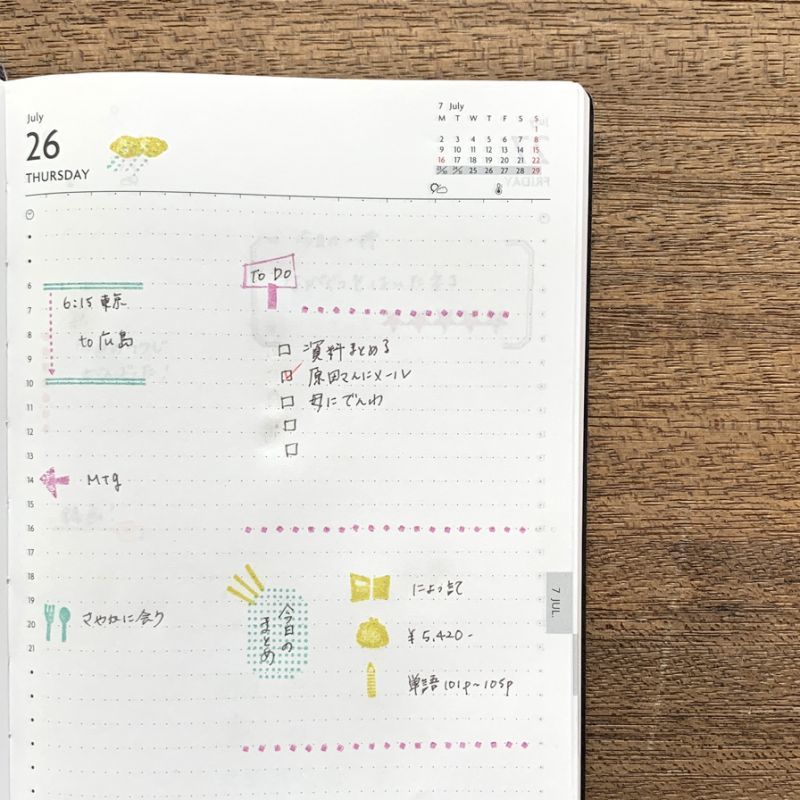 JIZAI Clear Stamp BOX Journal set Rough