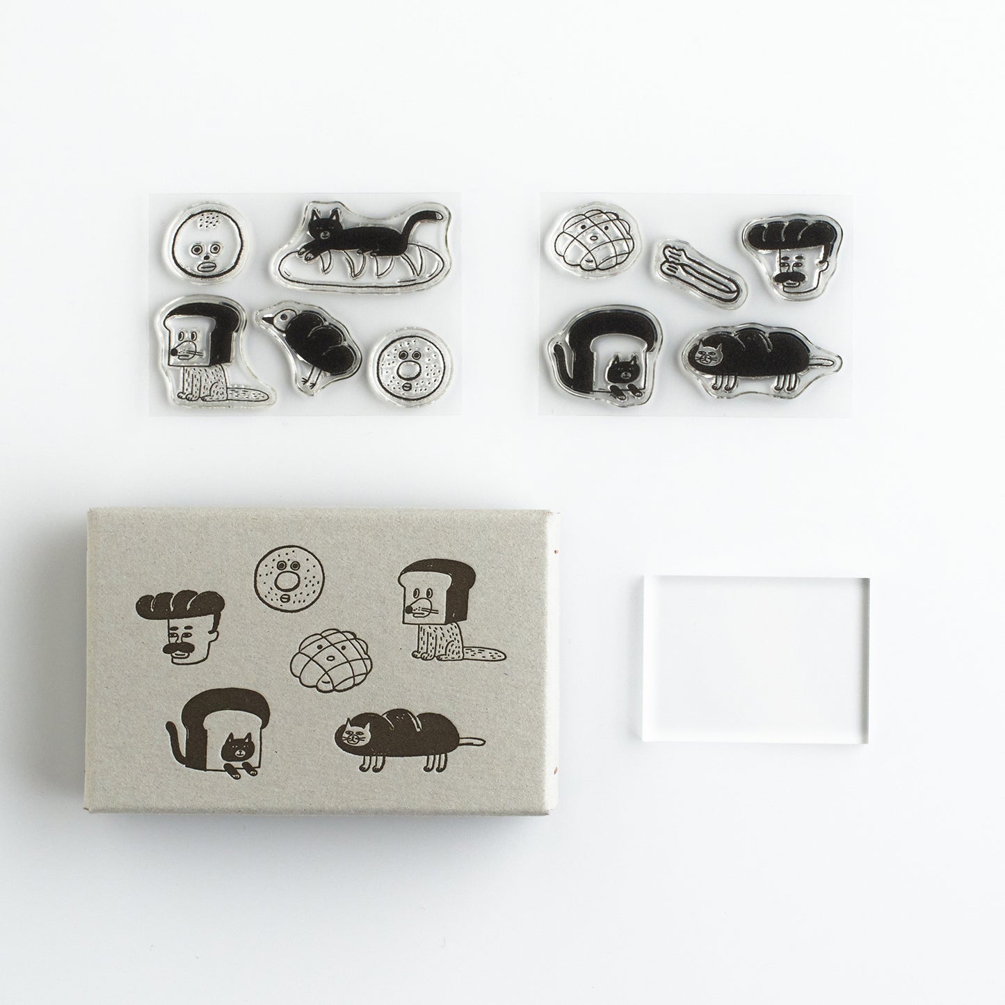 Keiko Shibata × mizushima JIZAI Clear Stamp BOX Motif set Bakery