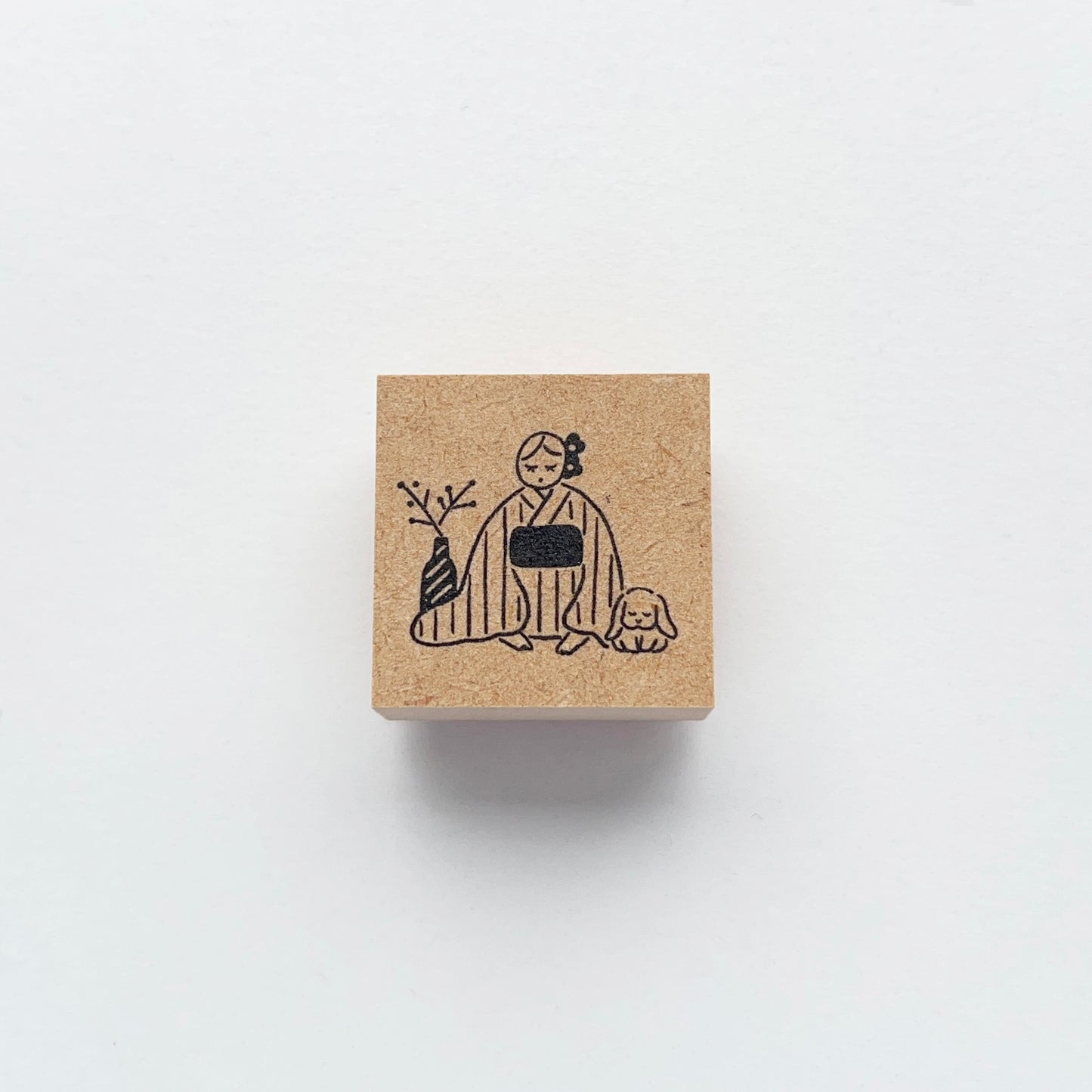 Stamp Marche January Marl-chan - Greeting in Kimono Seasonal Illustration Stamp