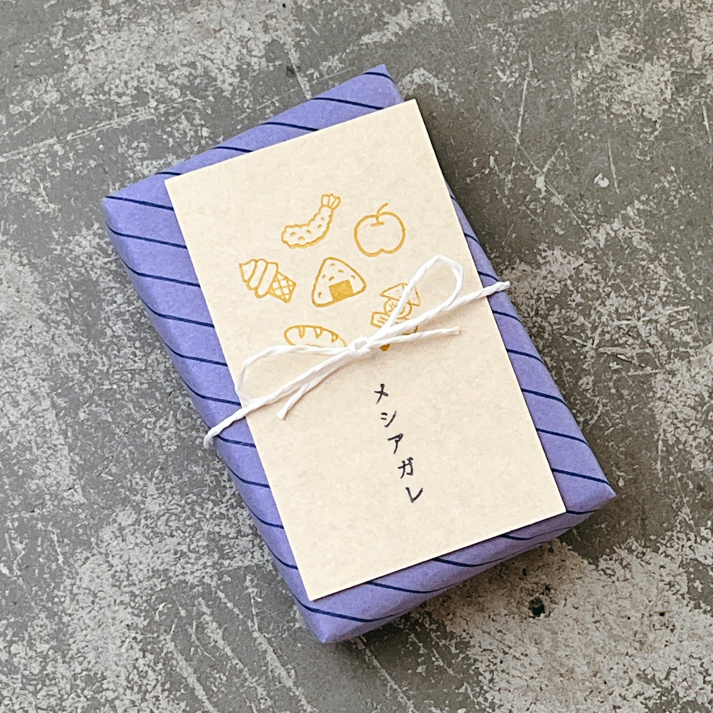 Tadashi Nishiwaki × mizushima JIZAI Clear Stamp BOX Motif set People and Food