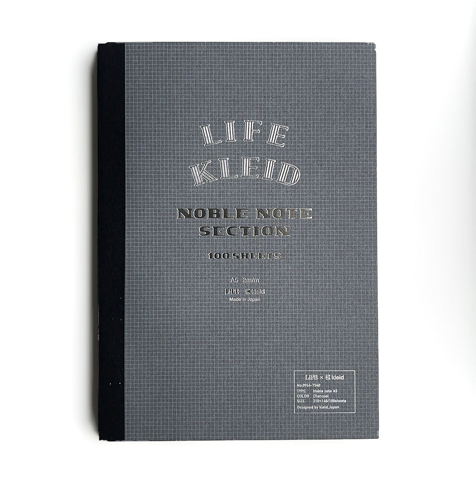 LIFE × kleid Noble Note A5 Charcoal