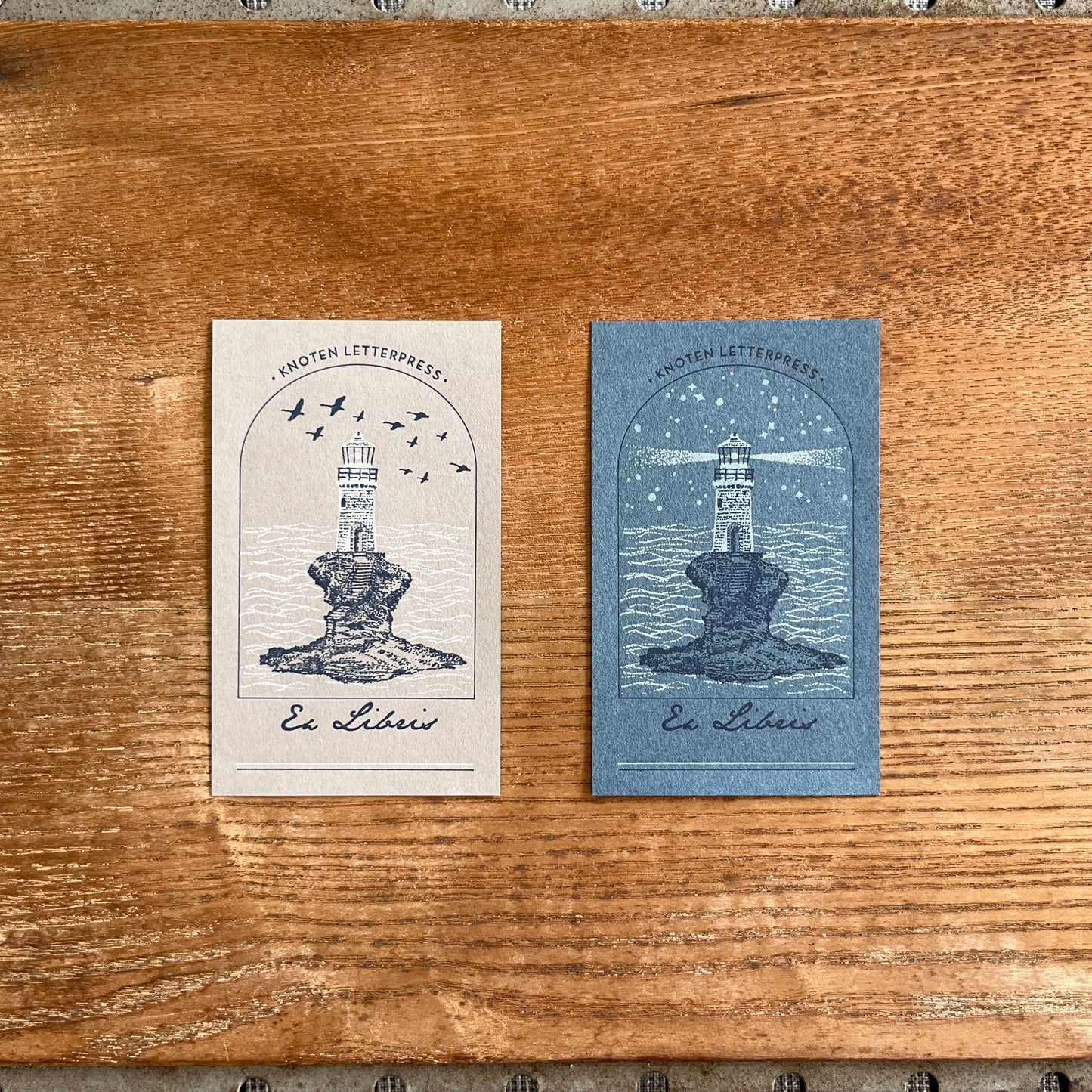 knoten letterpress Bookplate Lighthouse