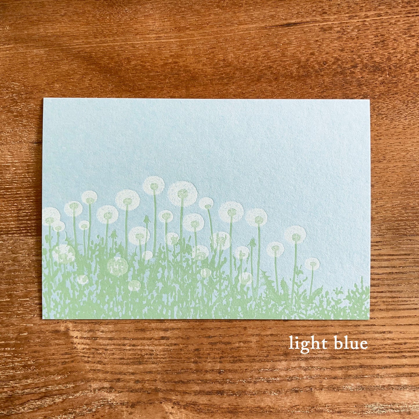 knoten letterpress Postcard Dandelion Fluff