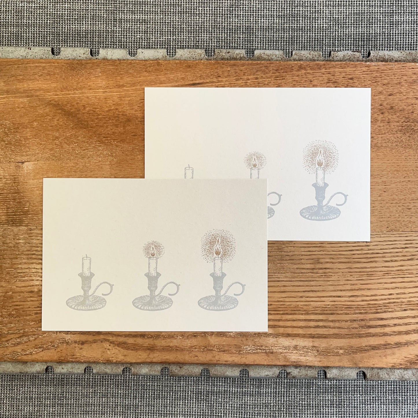 knoten letterpress Postcard Candle
