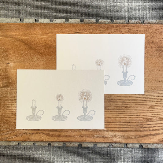 knoten letterpress Postcard Candle