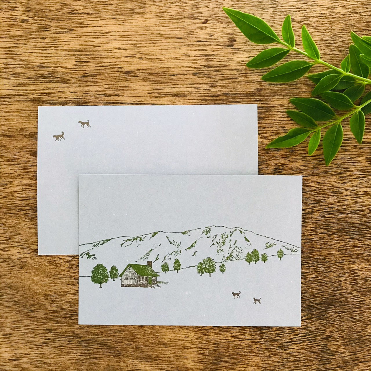 knoten letterpress Postcard Mountain Cabin