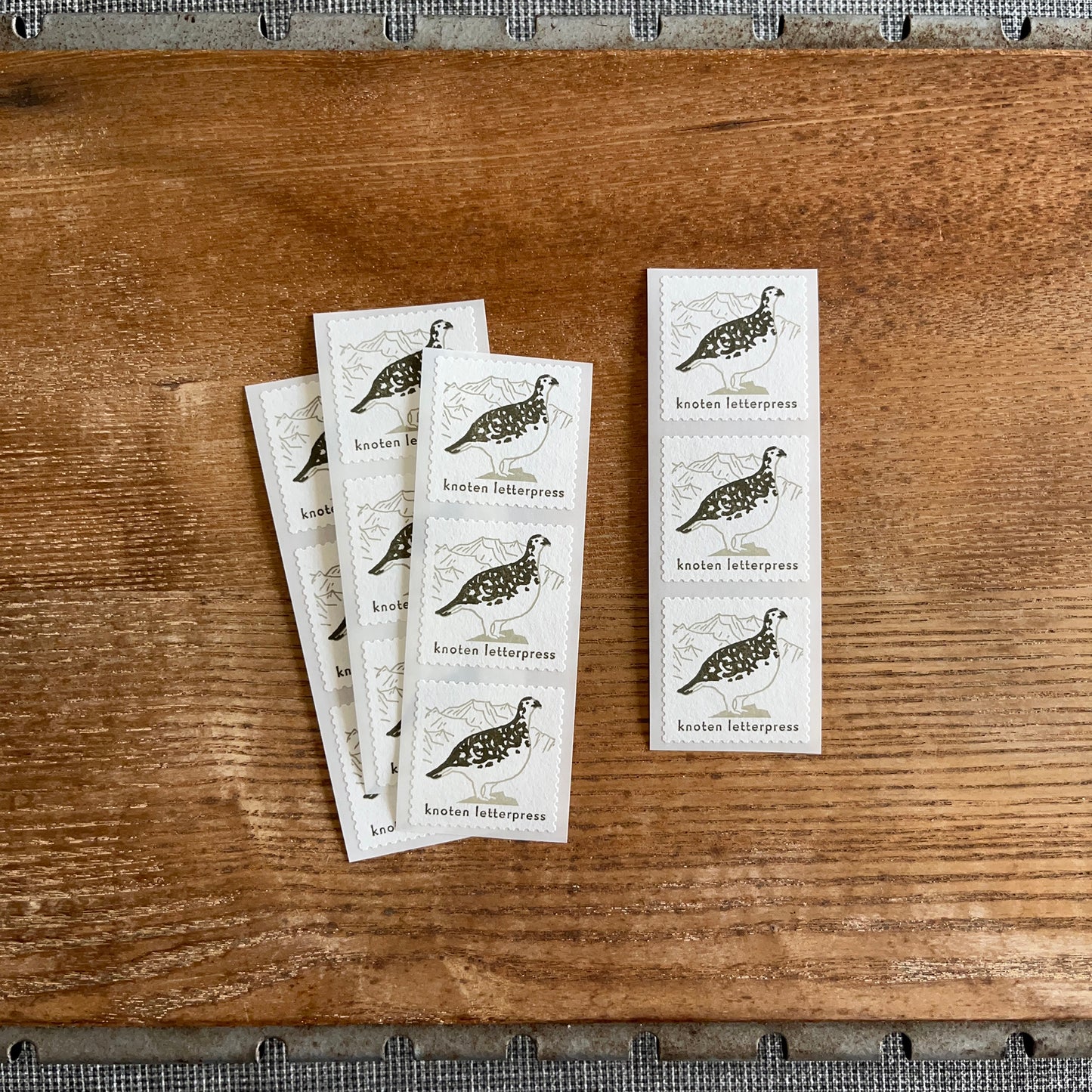 knoten letterpress Sealing Sticker Rock Ptarmiga