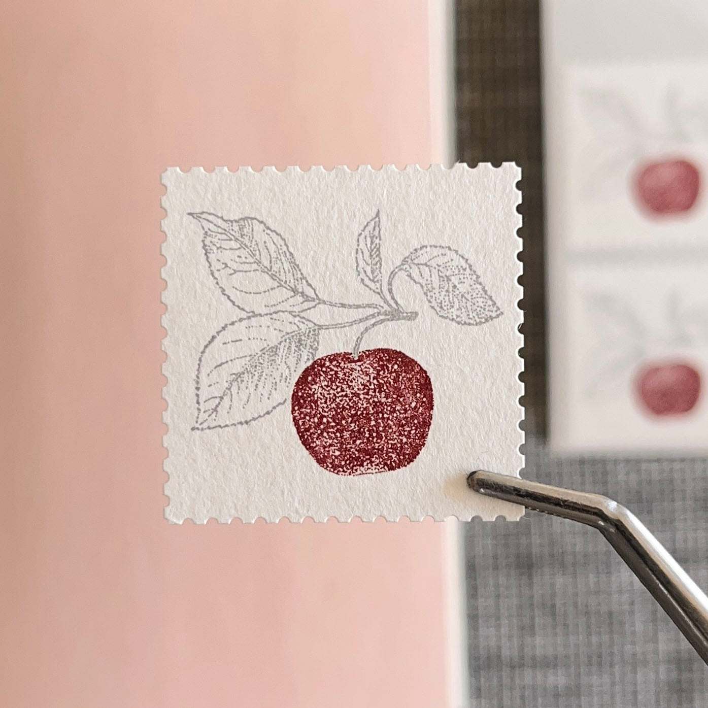 knoten letterpress Sealing Sticker Apple