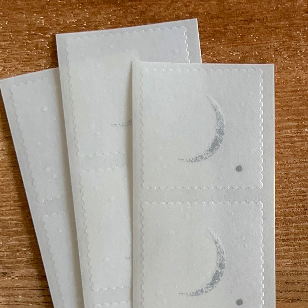 knoten letterpress Sealing Sticker Crescent Moon