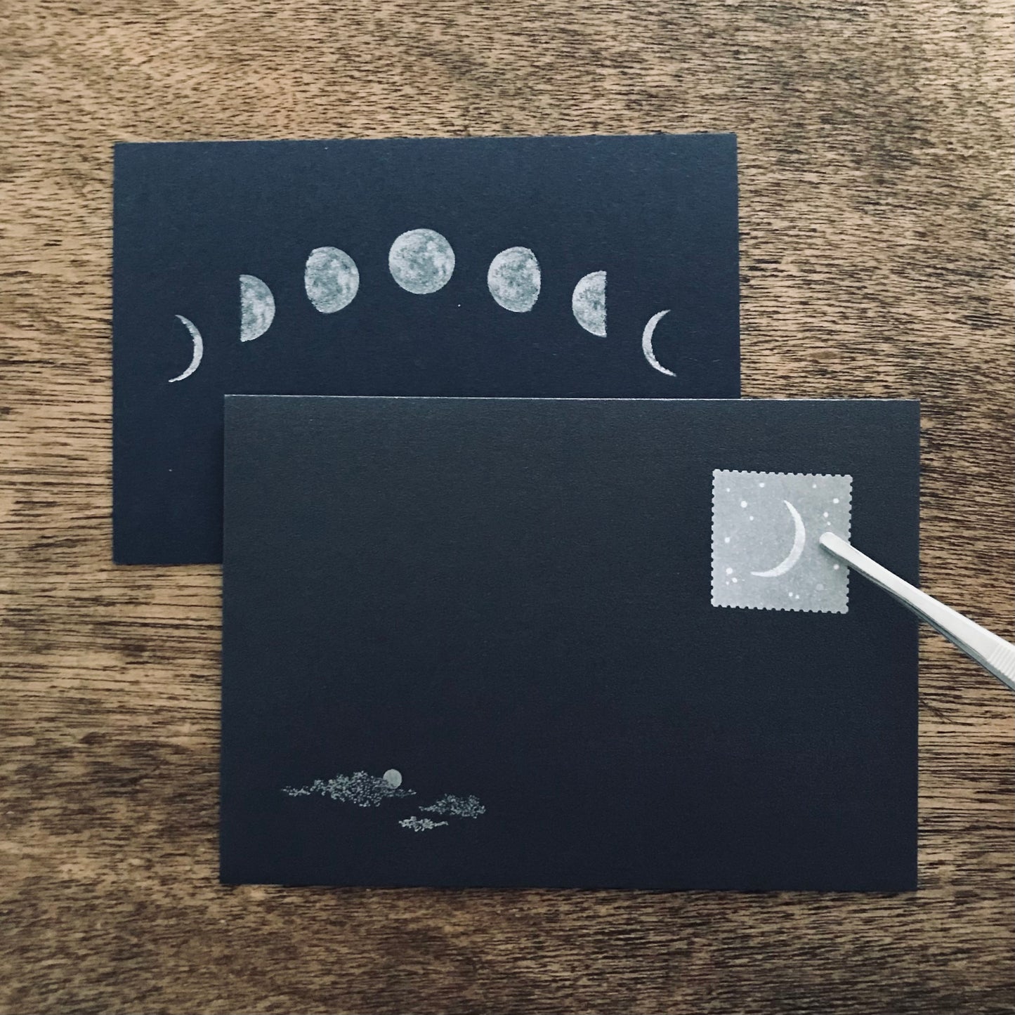 knoten letterpress Sealing Sticker Crescent Moon