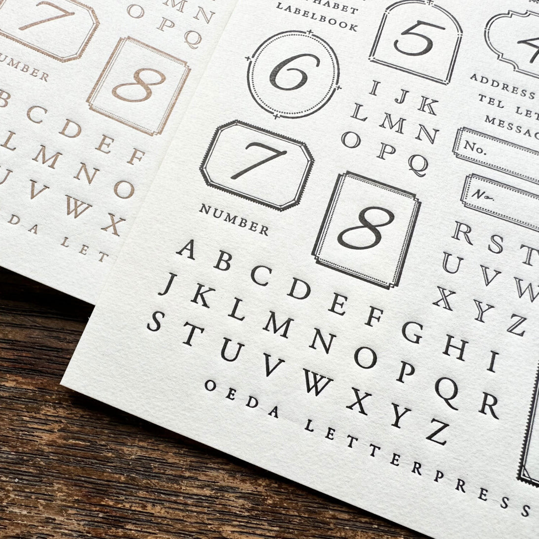 Letterpress Sticker Sheet  LETTER / Black