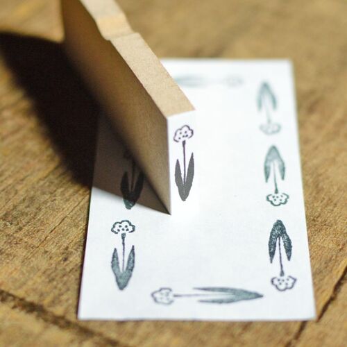 SEITOUSHA Floral Frame Stamp Ao no Fukei (Blue Landscape)