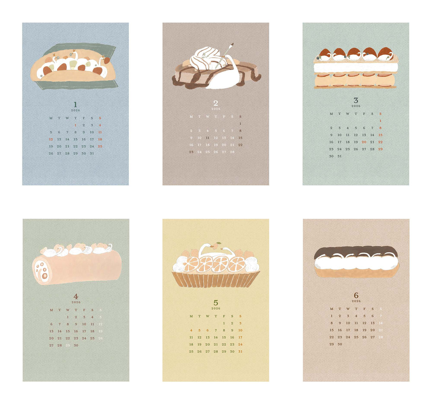 MATOKA Desk Calendar 2026 SWAN