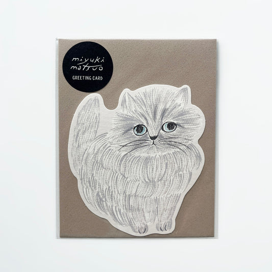 Mtsuo Miyuki Die-Cut Greeting Card CAT Minettte