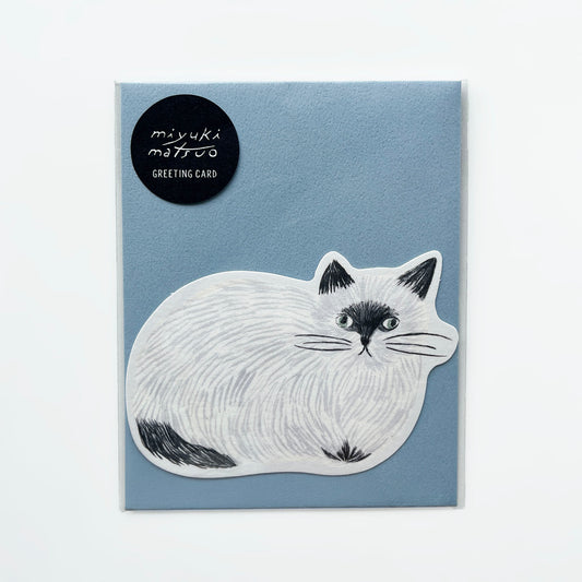 Mtsuo Miyuki Die-Cut Greeting Card CAT Repos