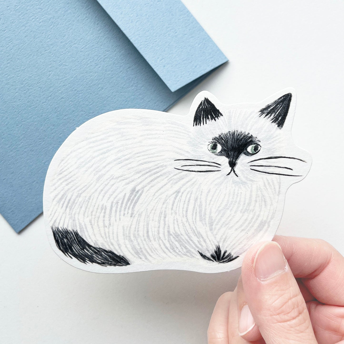 Mtsuo Miyuki Die-Cut Greeting Card CAT Repos