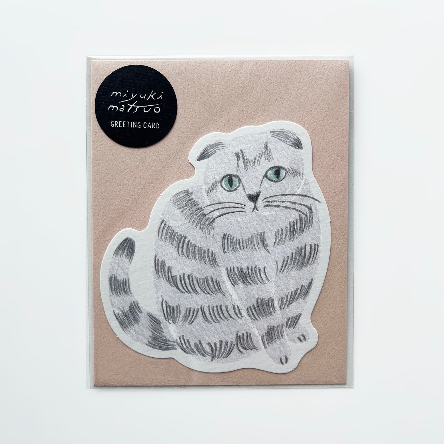 Mtsuo Miyuki Die-Cut Greeting Card CAT Amy