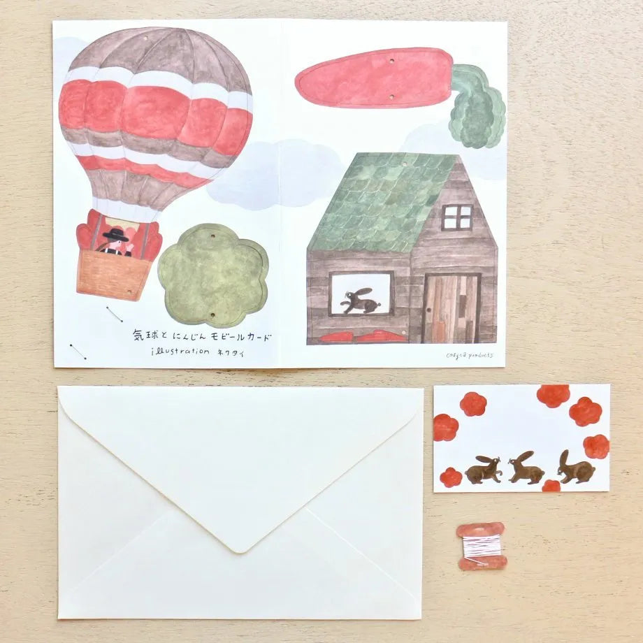 necktie Hanging Mobile Card Balloon and Carot