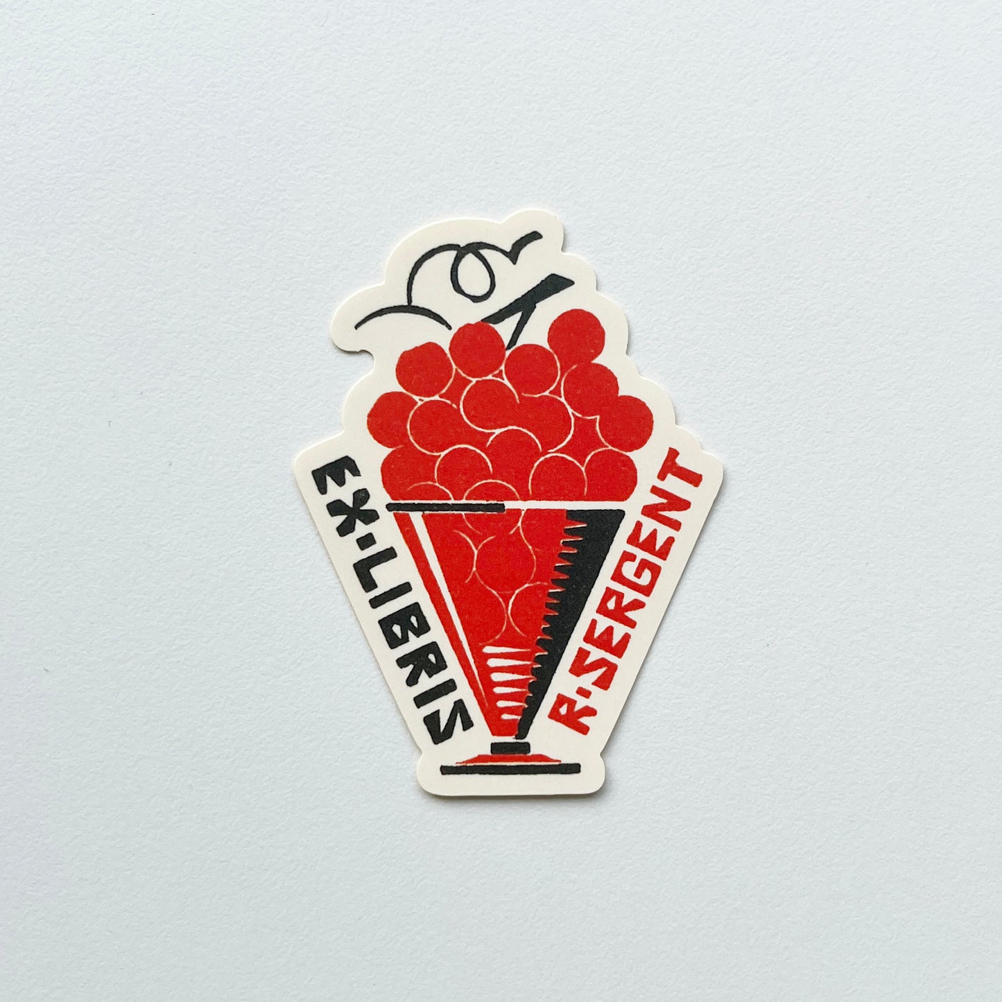 Taisho and Showa Modern Stickers - Fruit Parfait Ex Libris