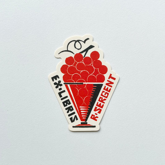 Taisho and Showa Modern Stickers - Fruit Parfait Ex Libris