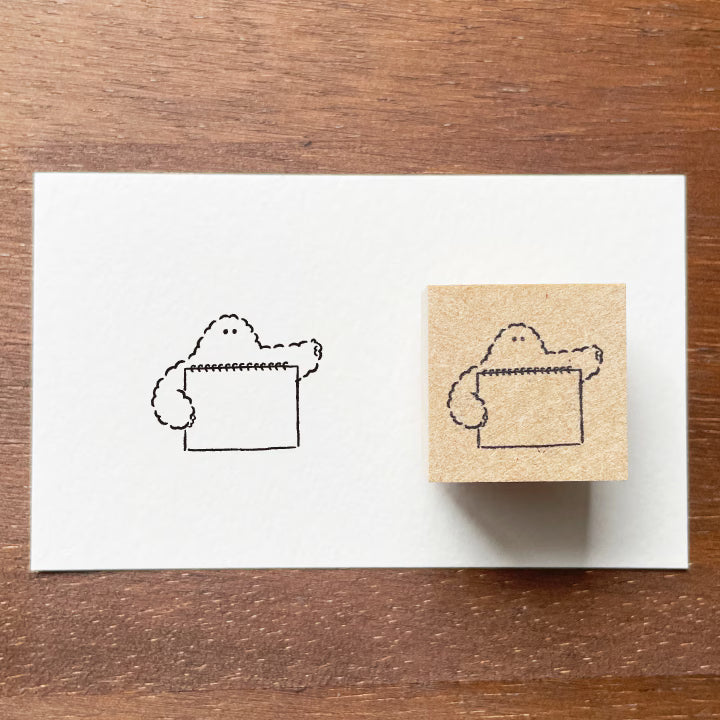 Stamp Marche Yeti-kun Illustration Stamp : Hitchhiking