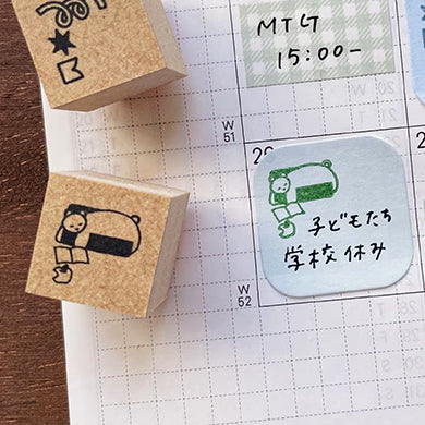 Stamp Marche Corner Decolation Stamp : Relaxing Bear