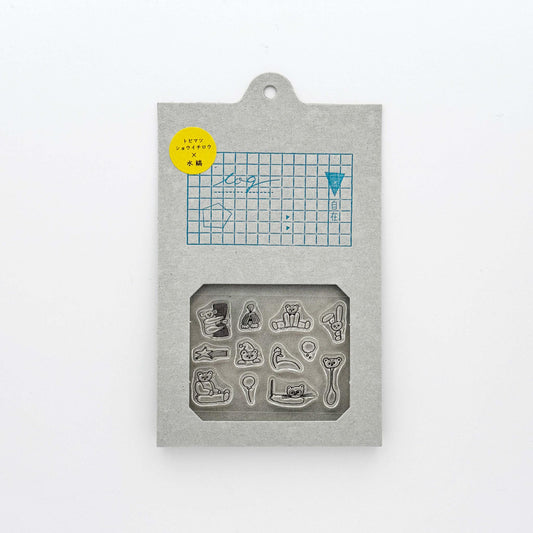 Tobimatsu Shoichiro × mizushima JIZAI Clear Stamp LOG Techo Moriage-tai Cheering Animals