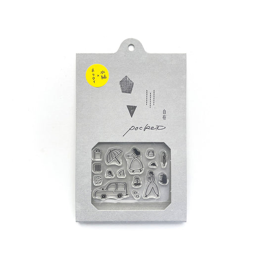 necktie x mizushima JIZAI Clear Stamp POCKET On the Go