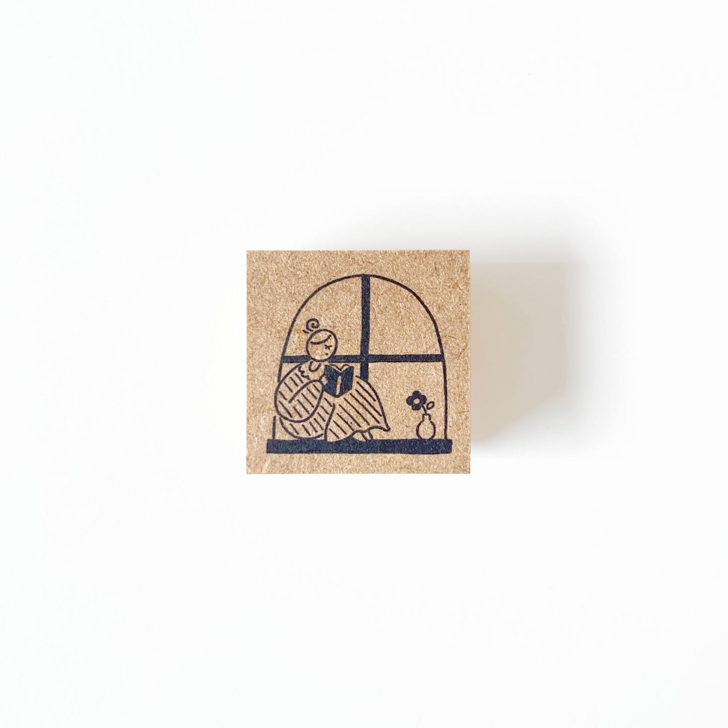 Stamp Marche Marl-chan - Reading by the Window Illustration Stamp