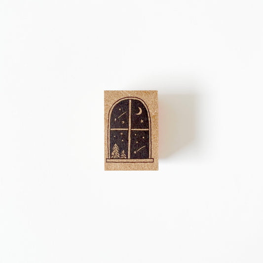 Stamp Marche  Illustration Stamp - By the Window in the Moonlit Night