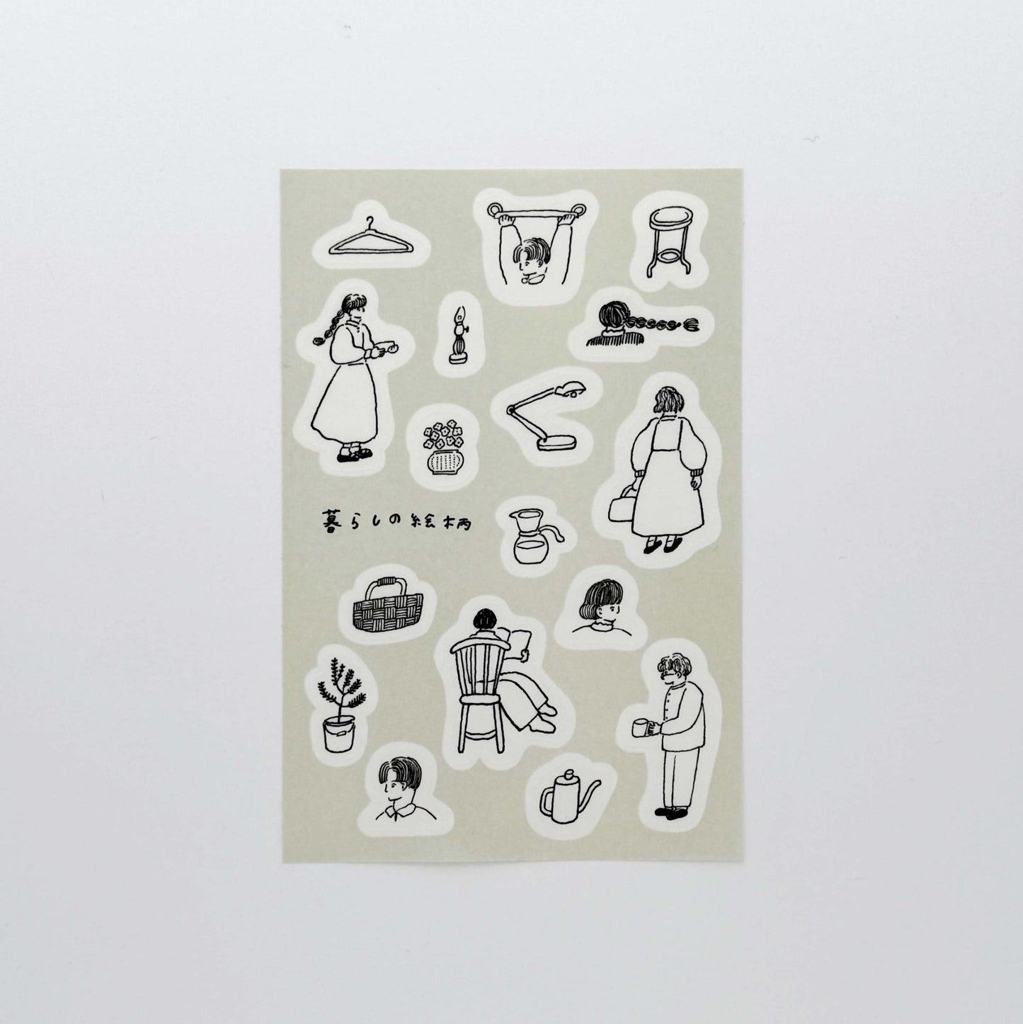 Tobimatsu Shoichiro × mizushima Tracing Paper Sticker Motifs of Daily Life