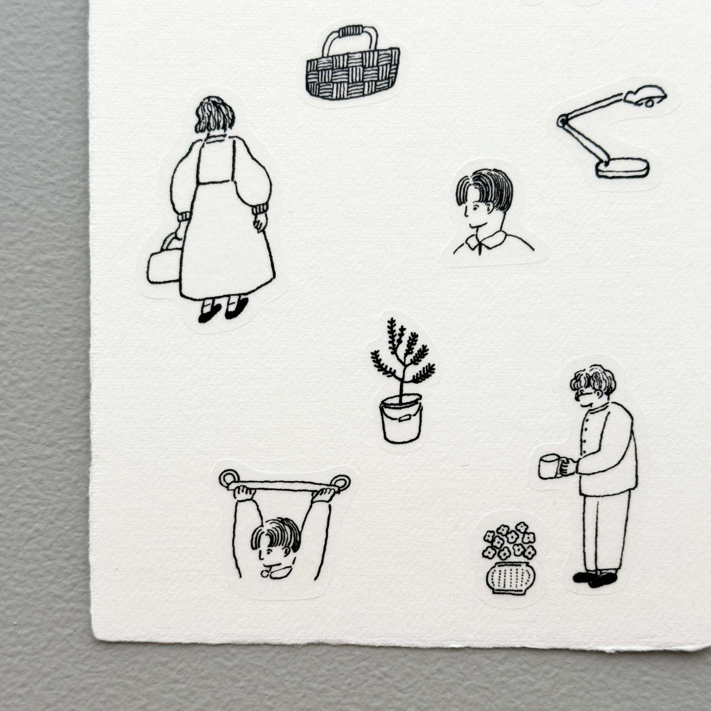 Tobimatsu Shoichiro × mizushima Tracing Paper Sticker Motifs of Daily Life