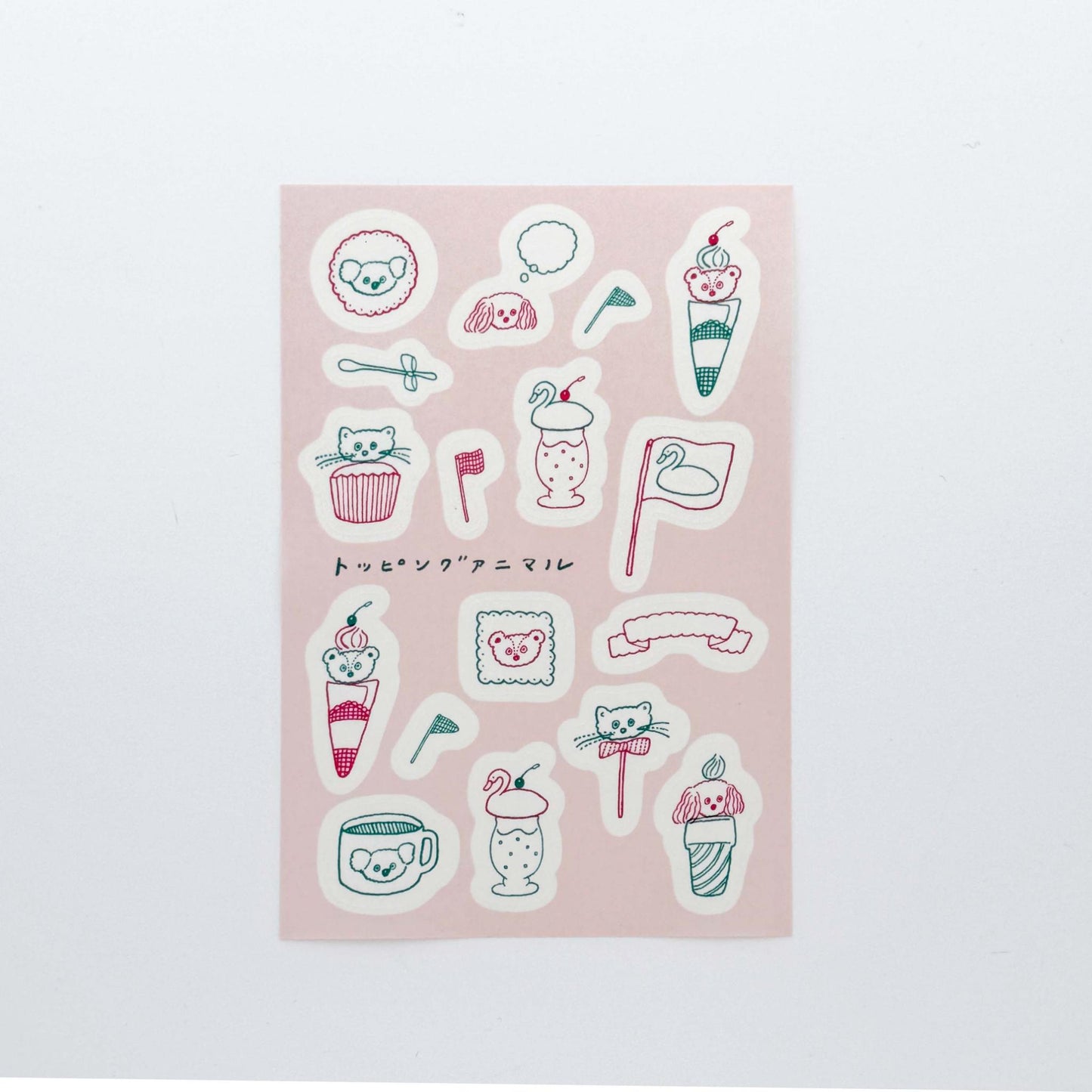 Tobimatsu Shoichiro × mizushima Tracing Paper Sticker Topping Animals