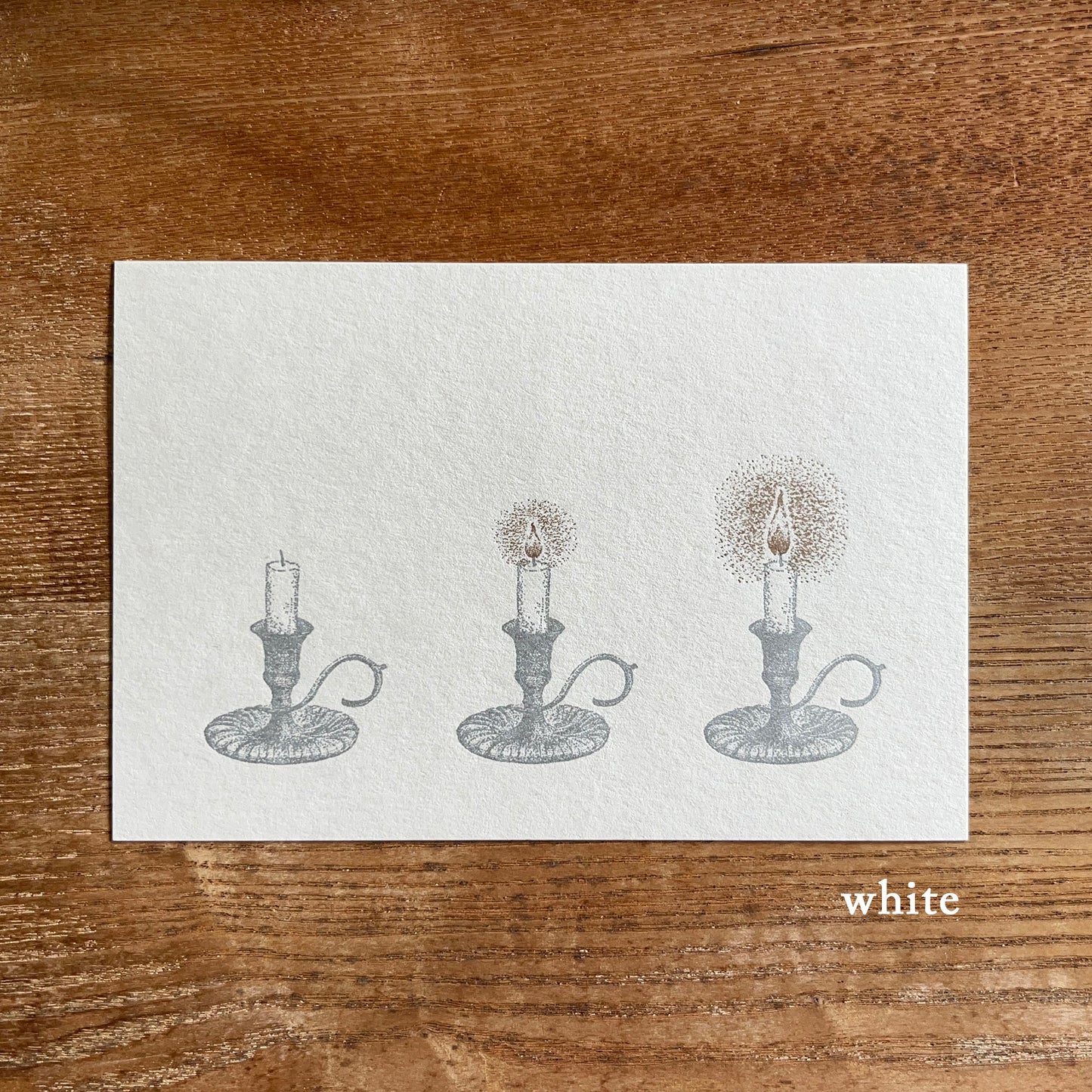 knoten letterpress Postcard Candle